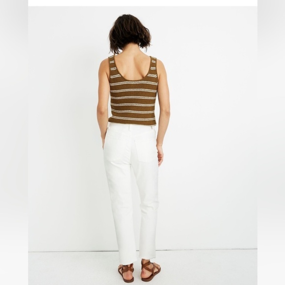 Madewell The High-Rise Slim Boyjean in Tile White‎ - Picture 3 of 6